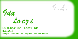 ida loczi business card